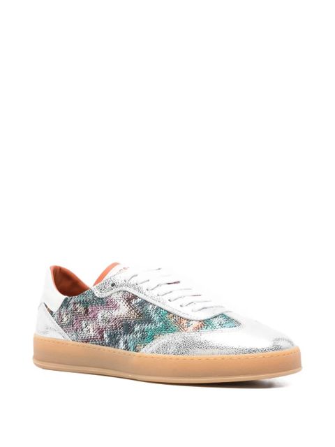 Missoni patterned leather sneakers - Grey