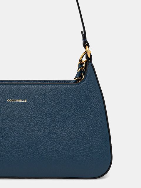 Coccinelle torebka skórzana kolor niebieski E1.TFK.12.01.01 - zdjęcie produktu nr 2