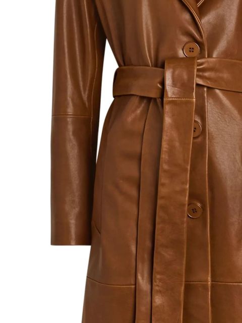Nour Hammour Scarlett button belted coat - Brown - zdjęcie produktu nr 2