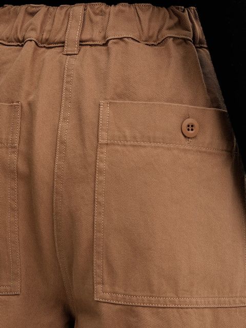 Weekend Max Mara spodnie ARIETE damskie kolor brązowy szerokie high waist 2615131121600