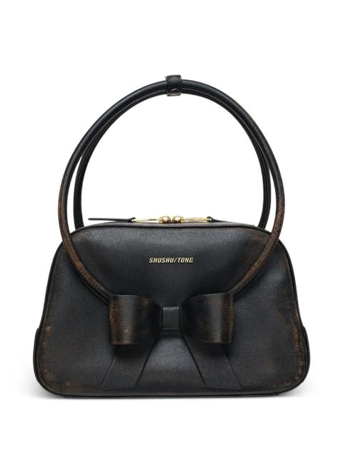 SHUSHU/TONG bow ring-handle shoulder bag - Black - zdjęcie produktu nr 1