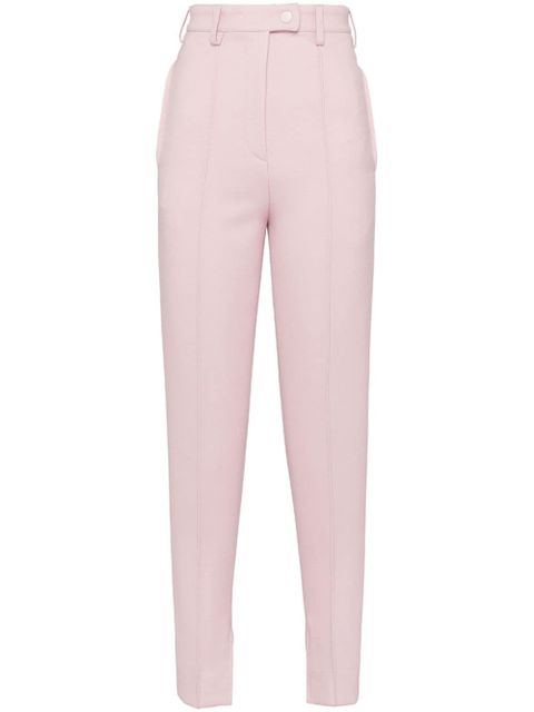 Prada high-rise natté trousers - Pink - zdjęcie produktu nr 1