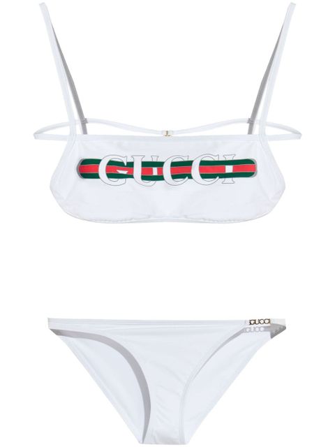 Gucci Gucci-print stretch-jersey bikini - White