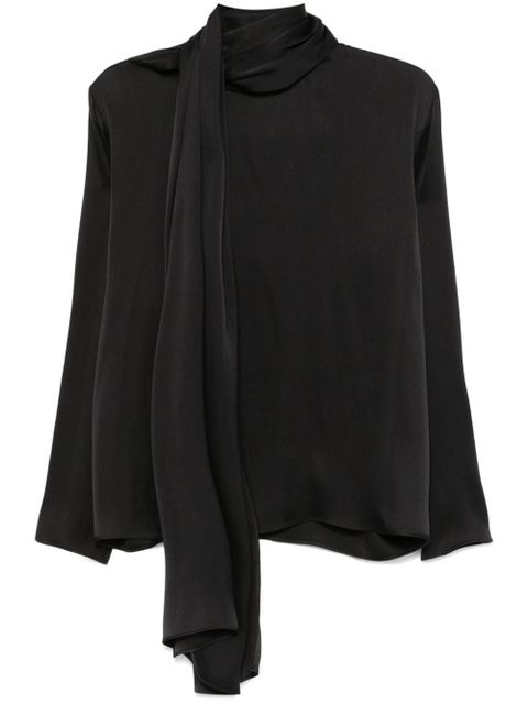 Magda Butrym satin blouse - Black - zdjęcie produktu nr 1