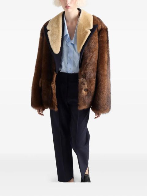 Prada button Triangle-logo shirt - Blue