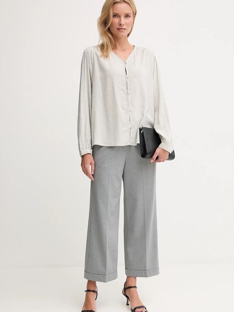 United Colors of Benetton spodnie damskie kolor szary fason cygaretki high waist 47CKDF09Y - zdjęcie produktu nr 2