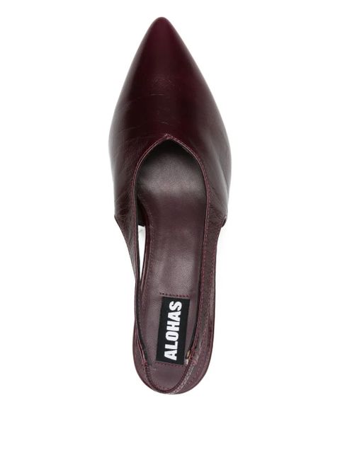 ALOHAS 40mm slingback pointed-toe heeled pumps - Red