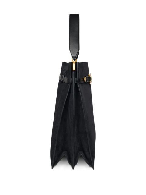 Nanushka maxi Harmonica buckle-detail tote bag - Black