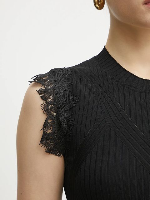 ERMANNO Firenze sukienka kolor czarny midi rozkloszowana 56TQ004EO1