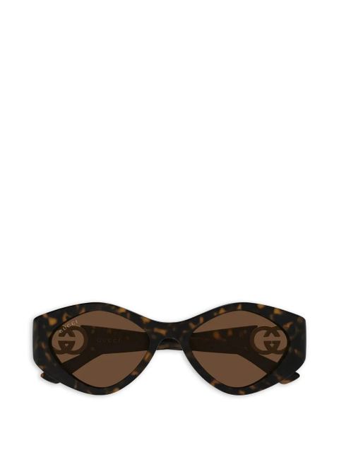 Gucci Eyewear geometric-frame sunglasses - Brown - zdjęcie produktu nr 1