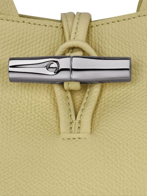 Longchamp Le Roseau S grained-leather tote bag - Green