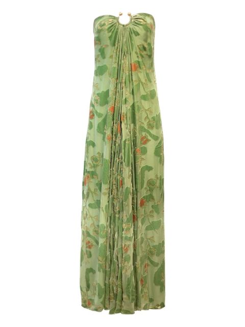 Cult Gaia Renay floral-print gathered dress - Green - zdjęcie produktu nr 1