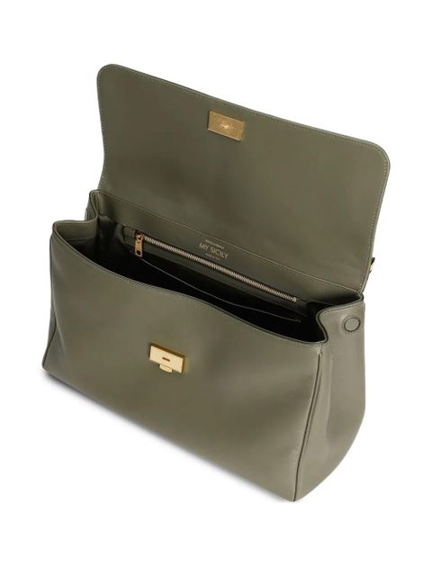 Dolce & Gabbana My Sicily padlock top-handle tote bag - Green