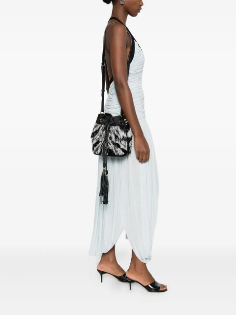 PUCCI beaded-fringe bucket bag - Black