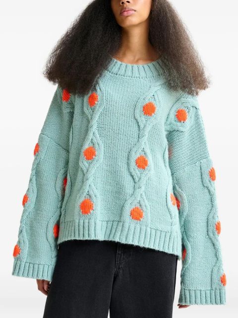 Essentiel Antwerp Ixel cable-knit sweater - Blue