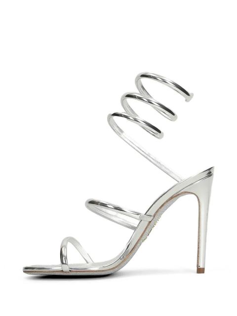 René Caovilla Cleo metallic sandals - Silver