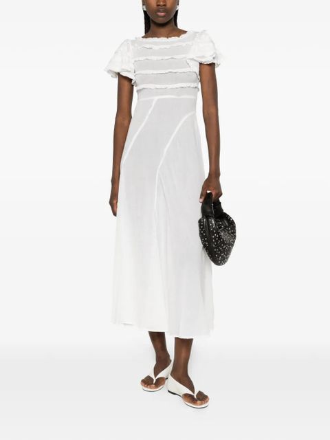 Gimaguas Mary ruffled midi dress - White - zdjęcie produktu nr 2