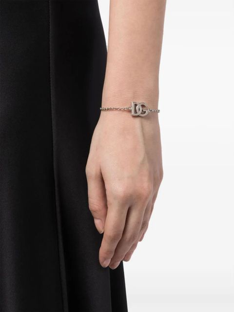Dolce & Gabbana logo-plaque polished-finish bracelet - Silver