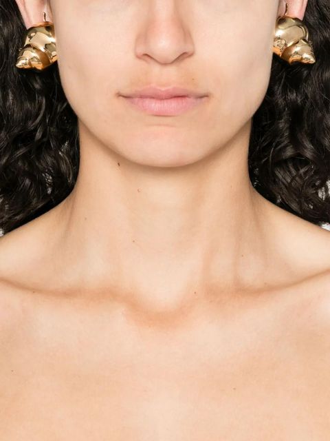 Versace seashell clip-on earrings - Gold