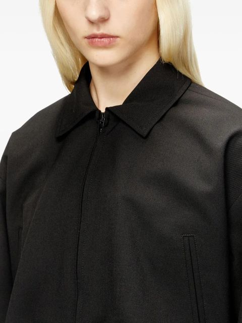 Diesel J-TING cropped zip-front jacket - Black