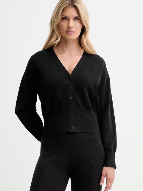 Calvin Klein kardigan damski kolor czarny lekki LV044D317G - zdjęcie produktu nr 1