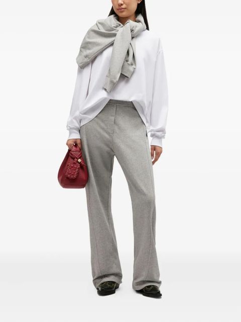 GANNI embroidered panel trousers - Grey