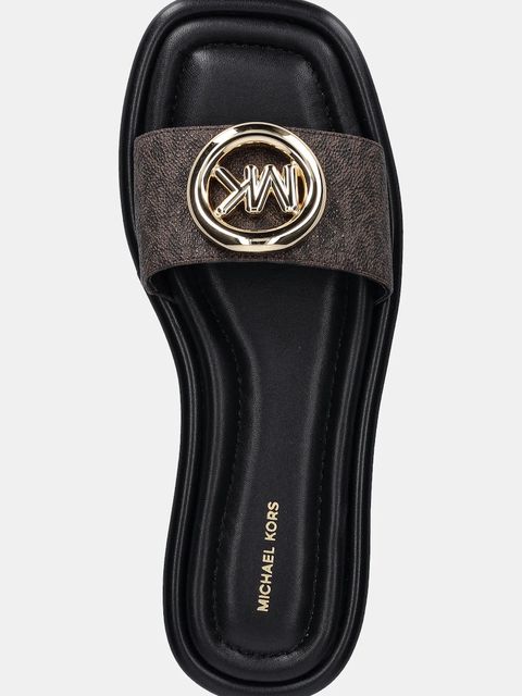 MICHAEL Michael Kors klapki Milan Slide damskie kolor brązowy 40F5MLFS1B.200