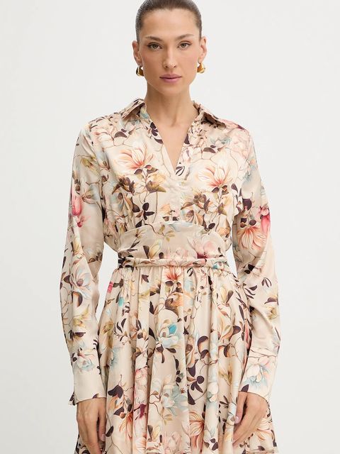 Guess sukienka CONCETTA kolor beżowy mini rozkloszowana W5YK00 WF1T2 - zdjęcie produktu nr 1