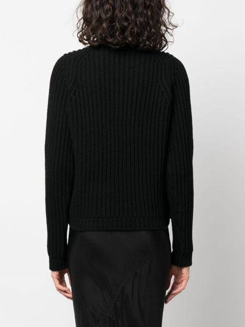 Off-White layered ribbed-knit jumper - Black