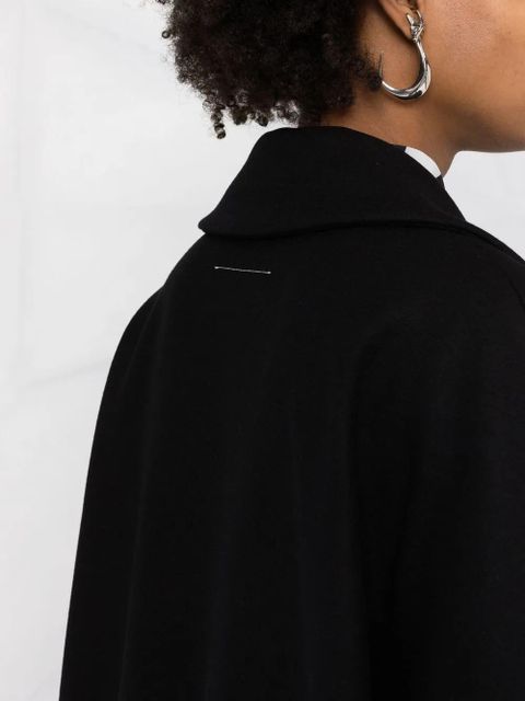 MM6 Maison Margiela single-breasted felted coat - Black