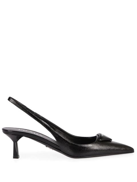 Prada leather slingback pumps - Black - zdjęcie produktu nr 1
