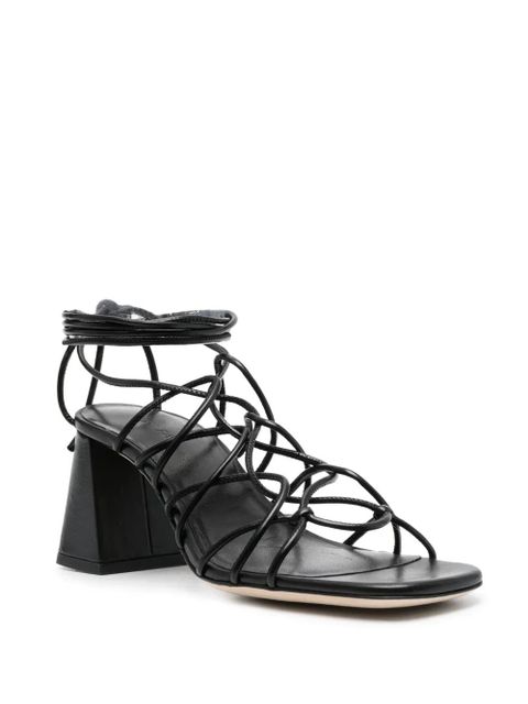 BY FAR Alexander 70mm strappy sandals - Black - zdjęcie produktu nr 2