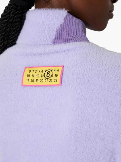 MM6 Maison Margiela roll-neck panelled sweater - Purple