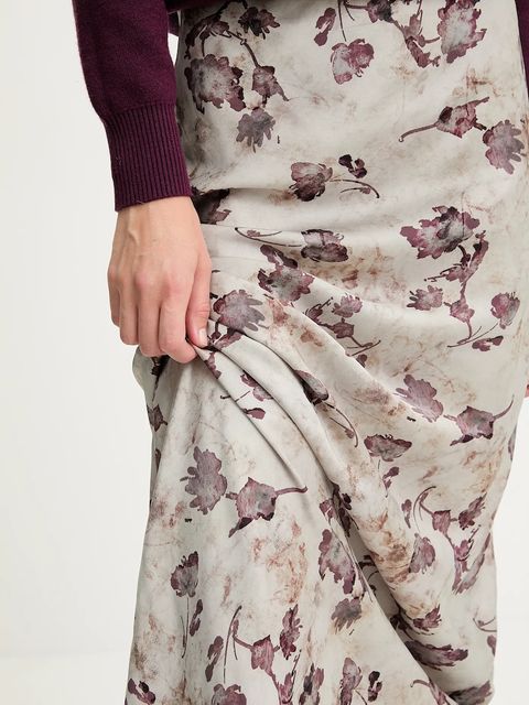 Answear.LAB spódnica kolor szary maxi rozkloszowana