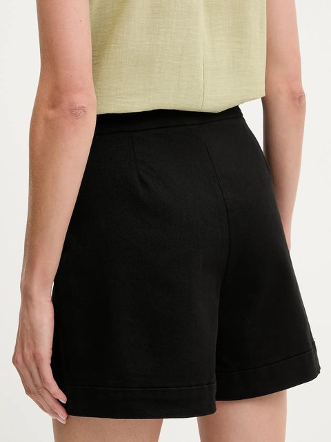 Answear.LAB szorty damskie kolor czarny gładkie high waist