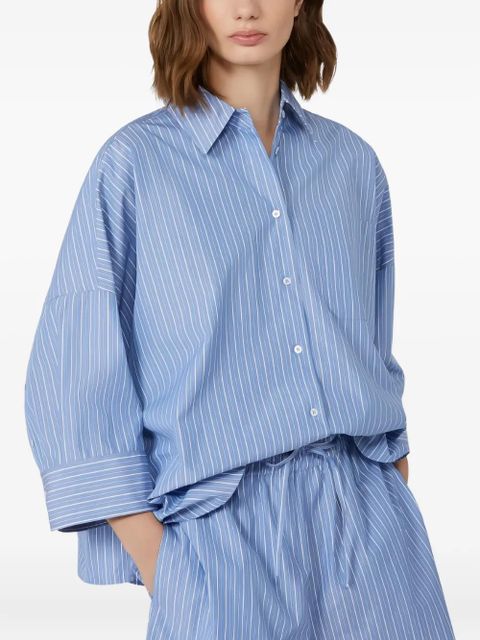 Weekend Max Mara striped three-quarter sleeve shirt - Blue
