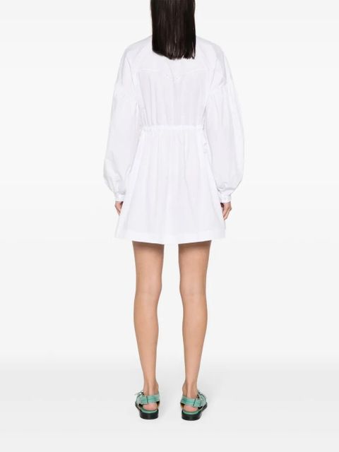 PINKO drawstring-waist mini dress - White