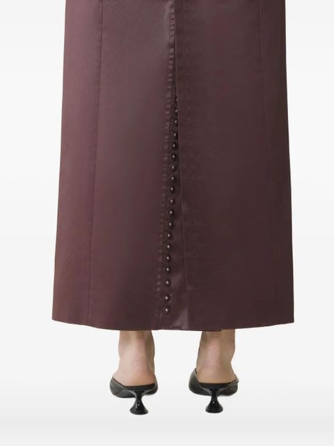 Lanvin button-detail midi skirt - Purple