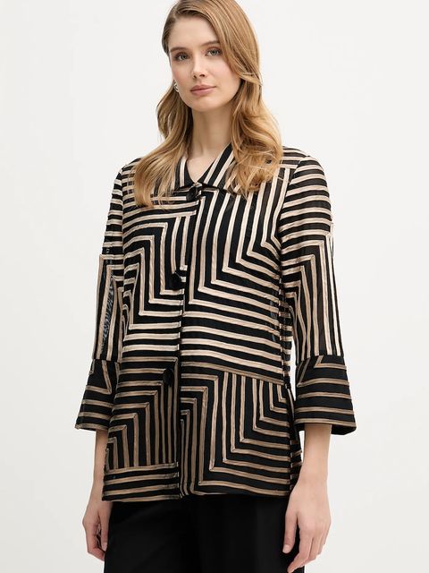 Joseph Ribkoff koszula damska kolor czarny regular z kołnierzykiem klasycznym 261980 - zdjęcie produktu nr 1