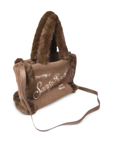 MC2 Saint Barth faux-fur-handle tote bag - Brown