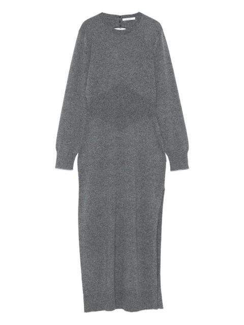 Givenchy side-split long-sleeve midi dress - Grey - zdjęcie produktu nr 1