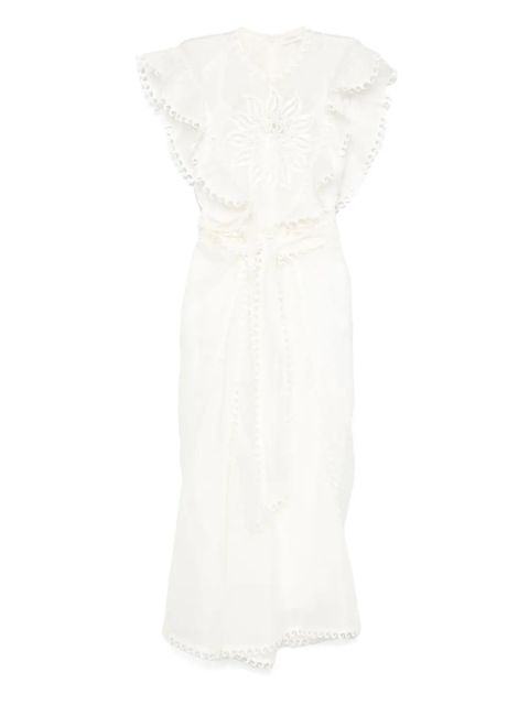 ZIMMERMANN Balance Waterfall dress - White