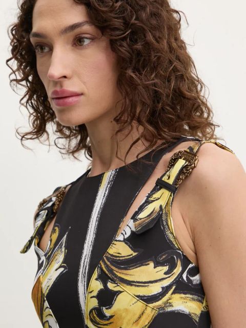 Versace Jeans Couture sukienka kolor czarny mini dopasowana 78HAO9B3 NS636