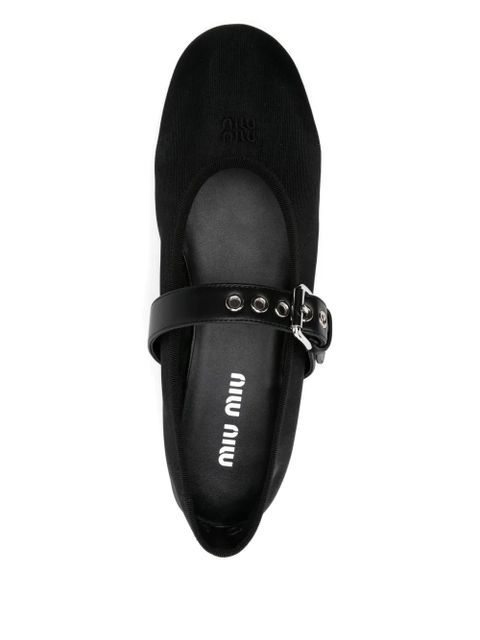 Miu Miu MIU MIU STRAP BALLET - Black