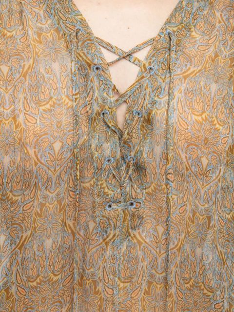 Zadig&Voltaire Tamela lace-up blouse - Brown