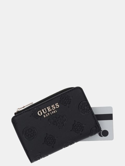 Guess portfel LAUREL damski kolor czarny SWPD74 59156