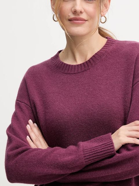 United Colors of Benetton sweter z dodatkiem wełny damski kolor fioletowy 1244D10BC