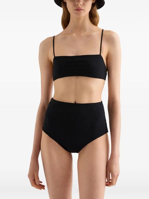 Jil Sander jersey back interlocking closure bikini top - Black - zdjęcie produktu nr 2