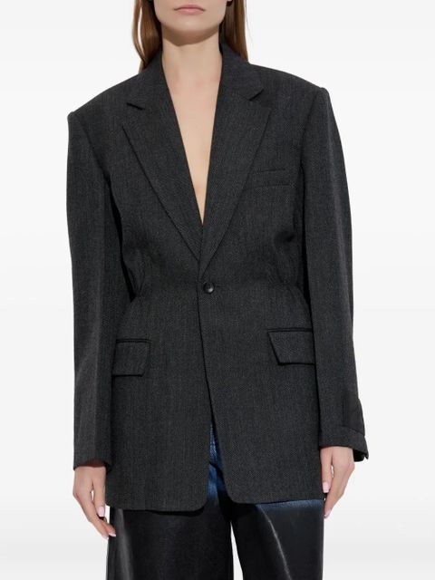 Alexander Wang elastic-waistband blazer - Grey