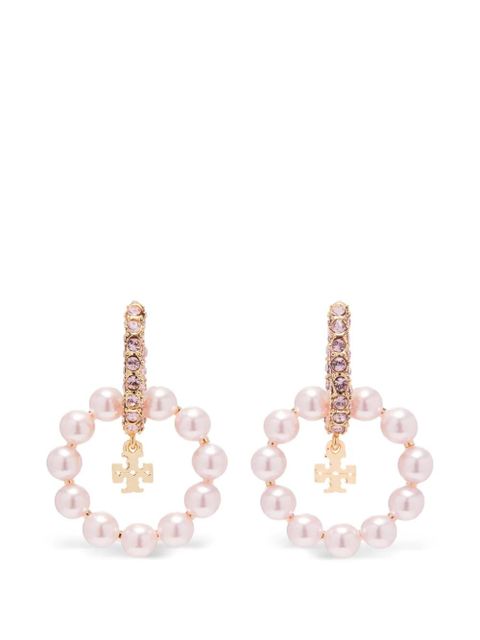Tory Burch Moondance pearl hoop earrings - Gold - zdjęcie produktu nr 1